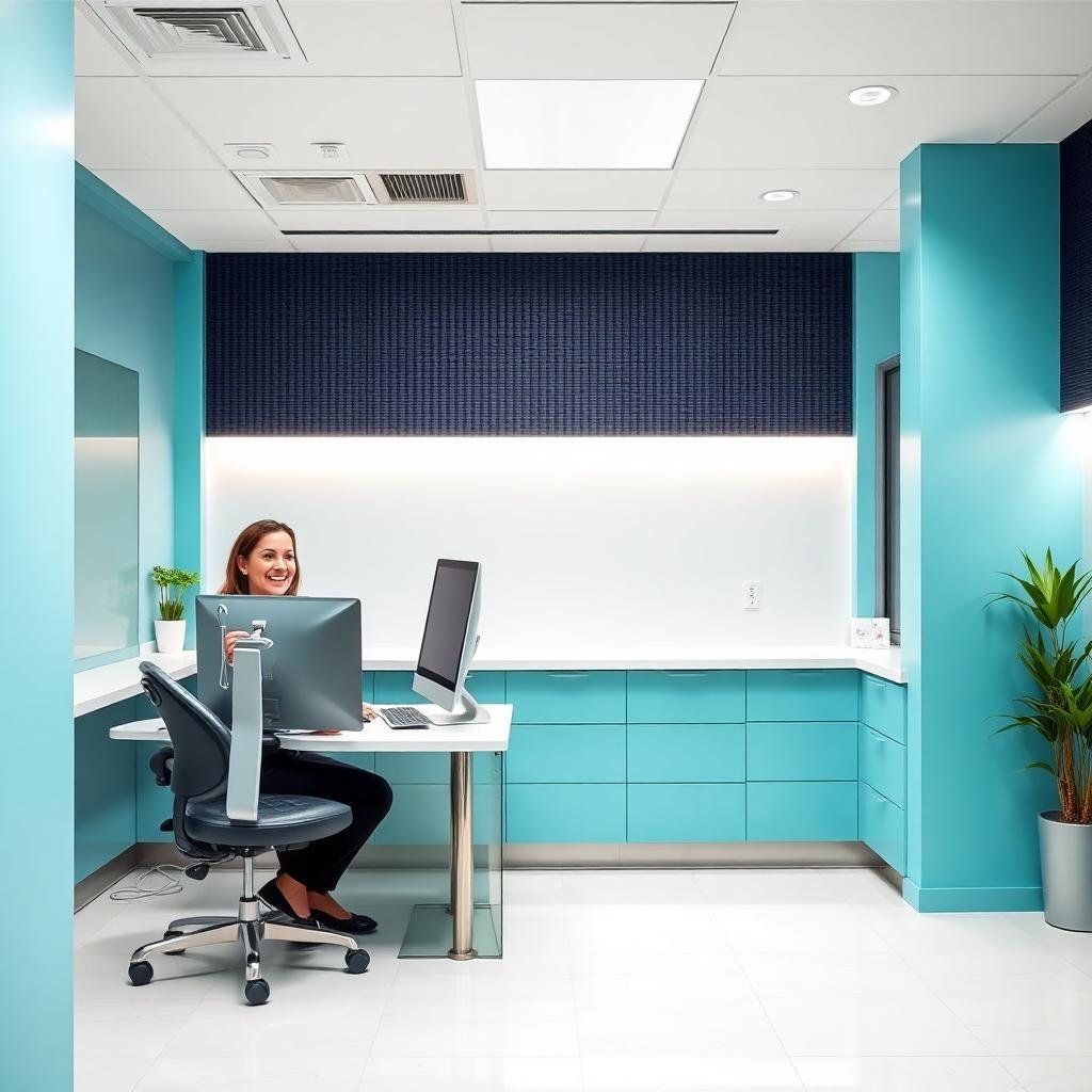 Friendly dental clinic reception